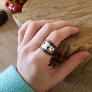 SIZE 7 - Bali Style Large Sterling Statement Ring